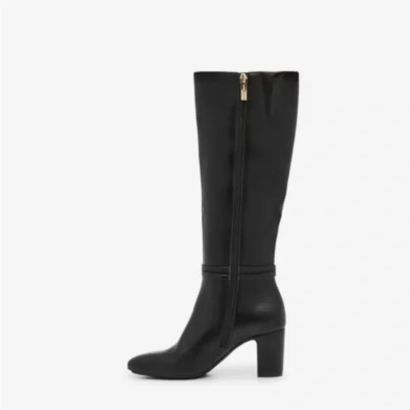 NEW Anne Klein Classic Black Knee-High Block Heel Boot - Women Sz 9 - Picture 2 of 7
